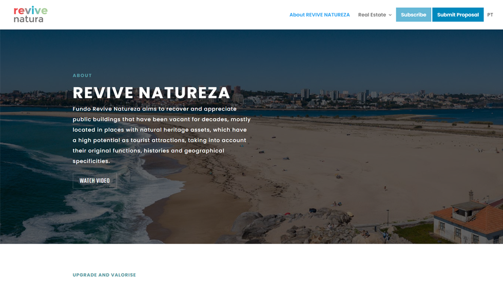 Revive Natura website mockup